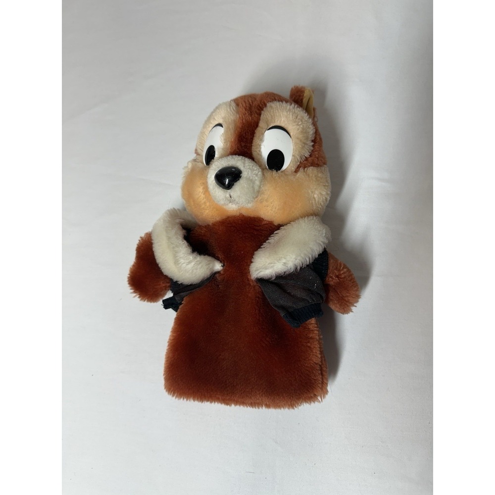 Vintage 90s Disney Chip & Dale Plush  Applause‎ Chip Hand Puppet 10"